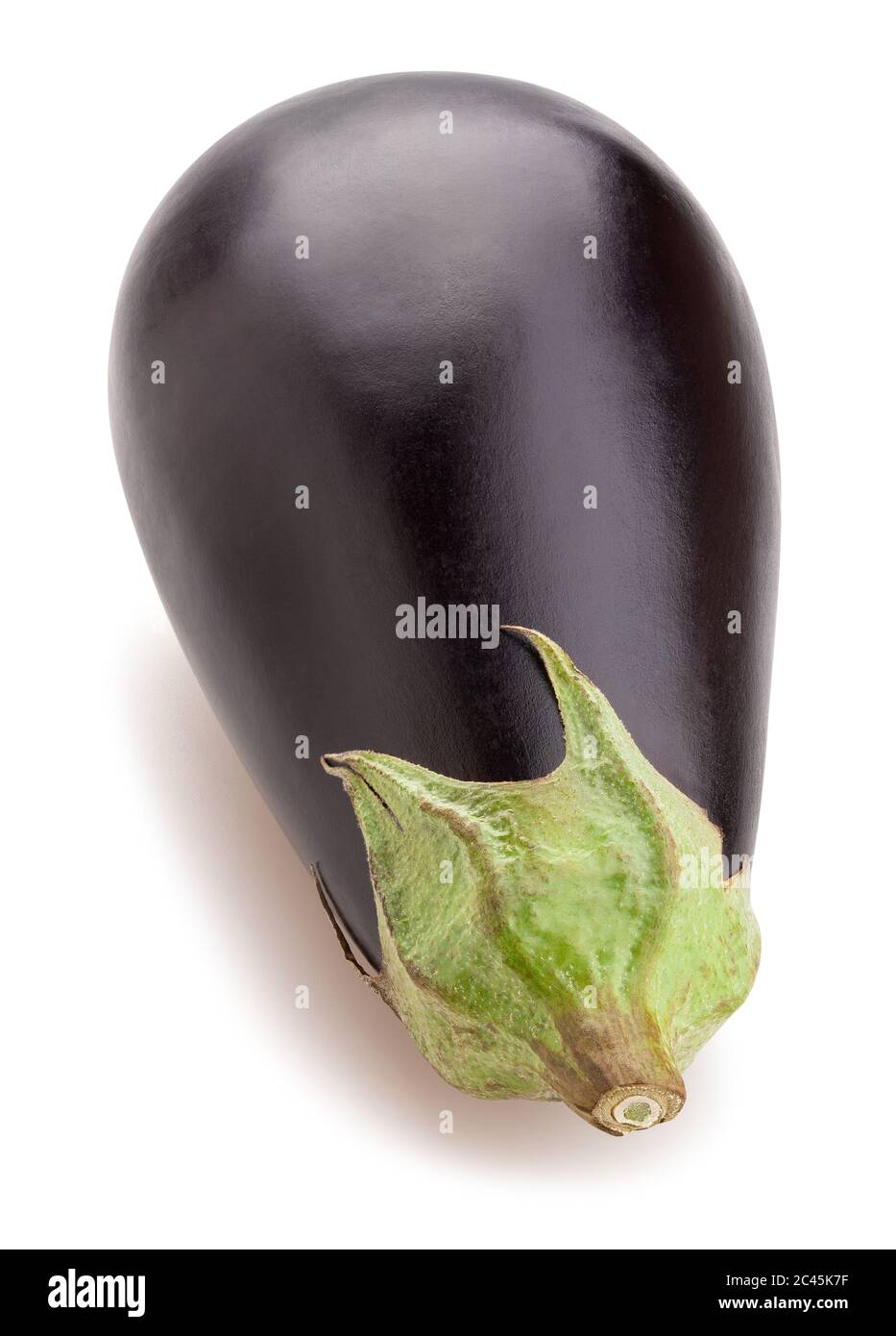 Percorso di melanzana isolato su bianco Foto Stock