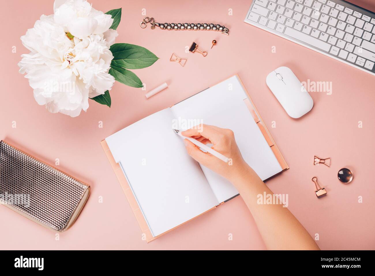 Notebook vuoto per la scrittura di sogni e idee, con diversi stages Foto Stock