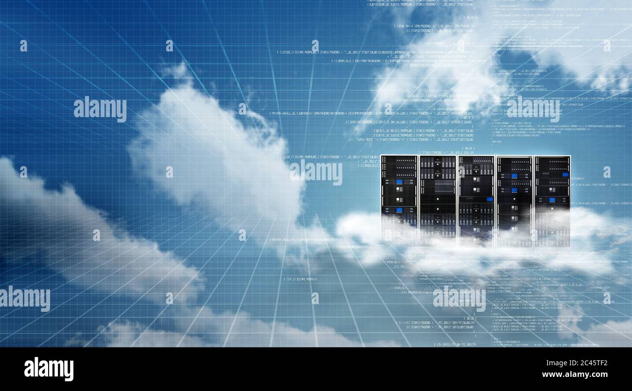 Cabinet per server Internet Cloud Foto Stock