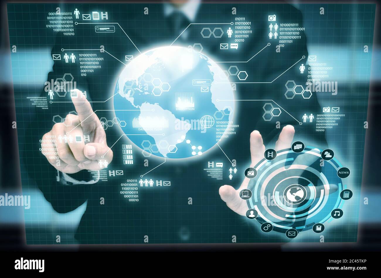 Interfaccia multimediale Internet Foto Stock