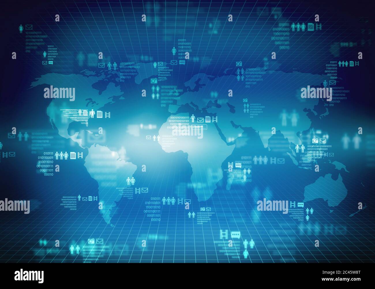 Internet Technology rete multimediale Foto Stock