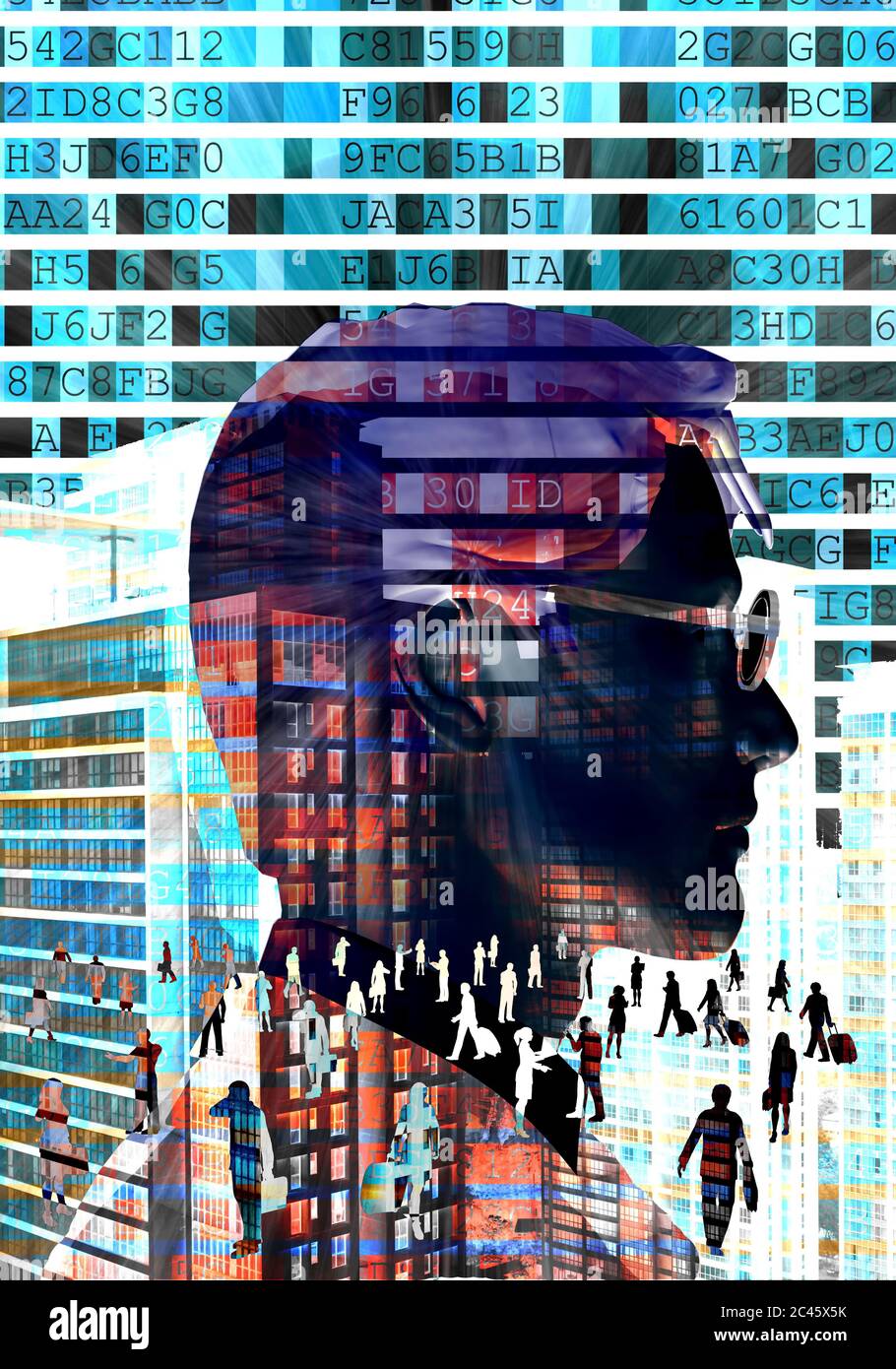 Nella mente di uomo d'affari Foto Stock