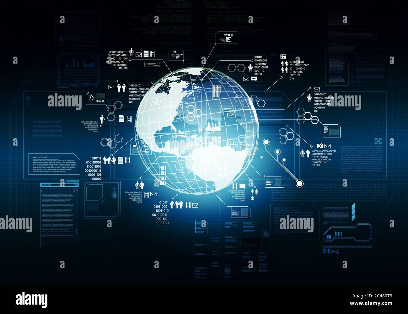 Tecnologia Internet per i big data Foto Stock
