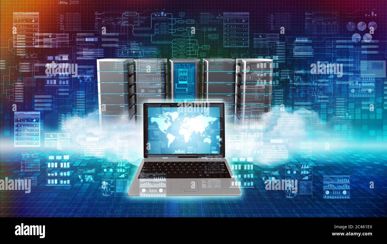 Internet cloud server Computing Foto Stock