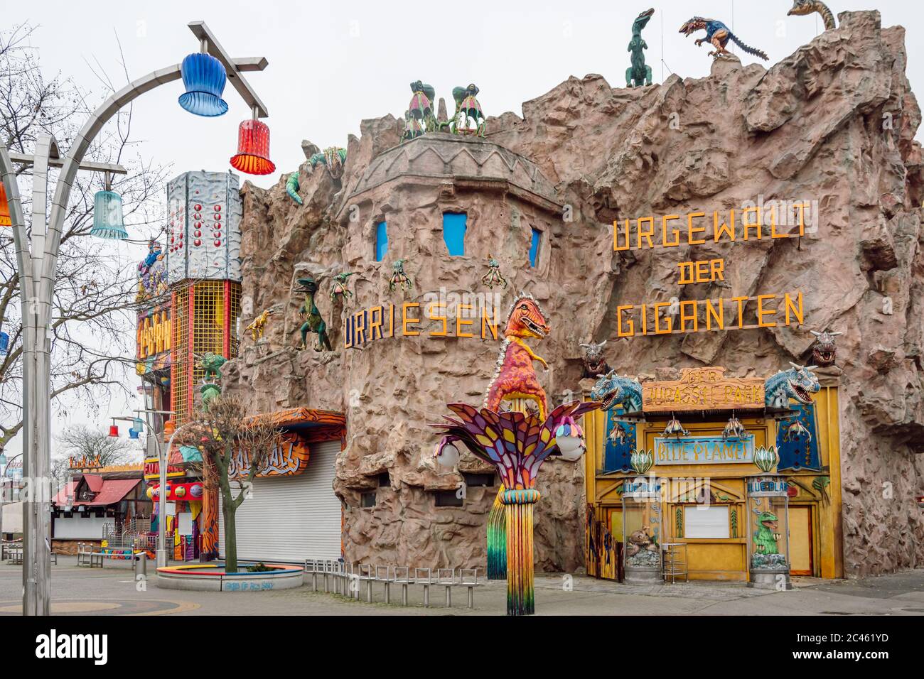 Jurassic Park Fun House a Prater, Vienna Foto Stock