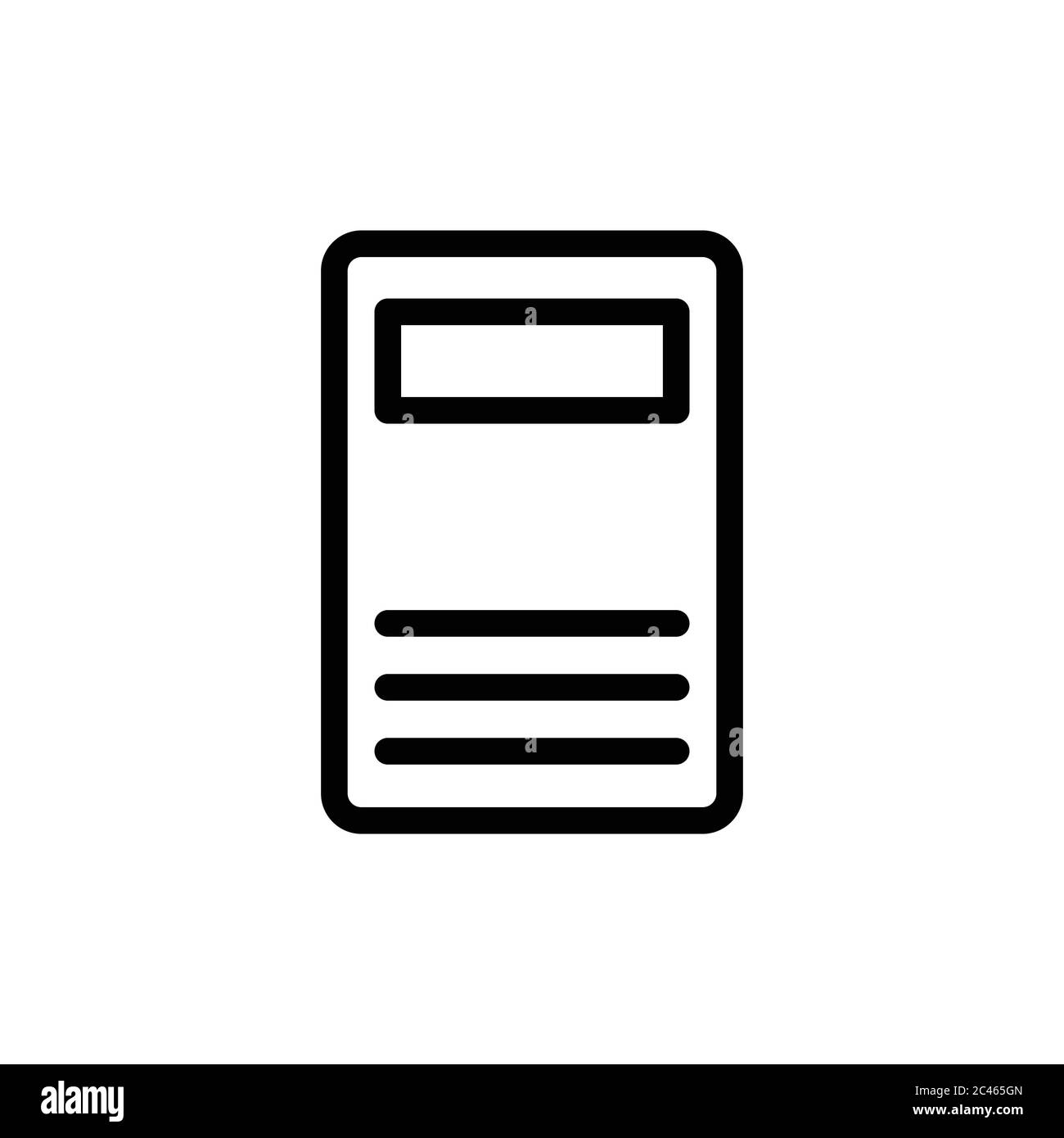 Case computer icona della linea vettoriale PC desktop tower. Tecnologia server. Vettore modello di progetto Illustrazione Vettoriale