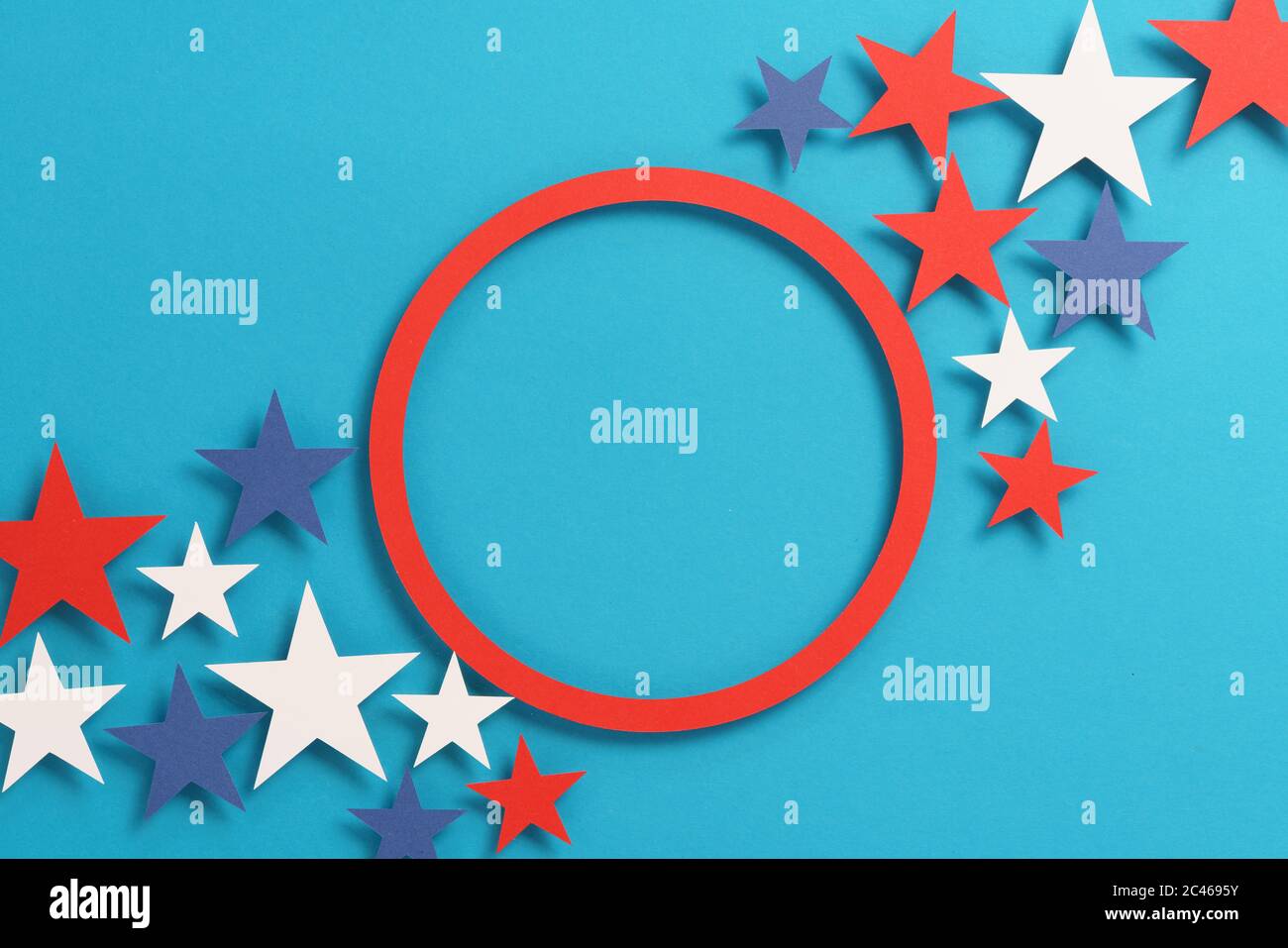 4 luglio cornice del biglietto d'auguri per il giorno dell'indipendenza americana Foto Stock