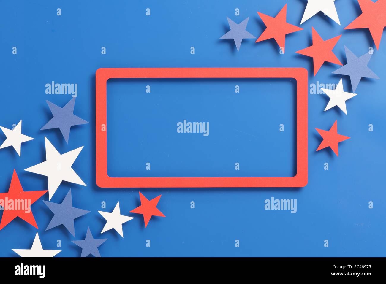 4 luglio cornice del biglietto d'auguri per il giorno dell'indipendenza americana Foto Stock