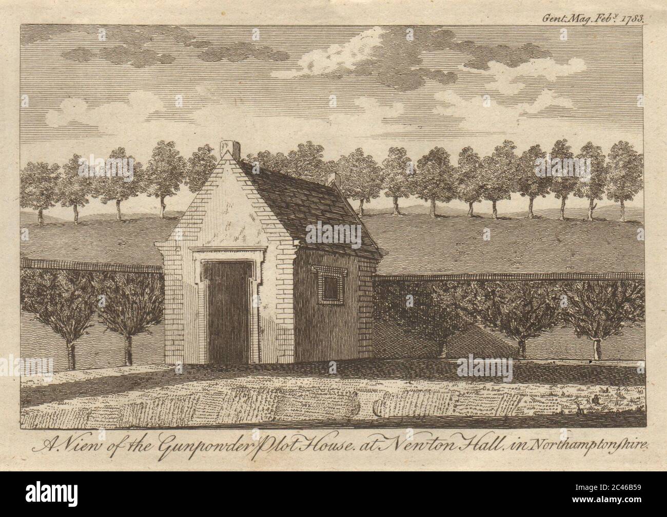 Gunpower Plot House, Newton Hall, Northamptonshire. Newton Rebellion, 1607 1783 Foto Stock
