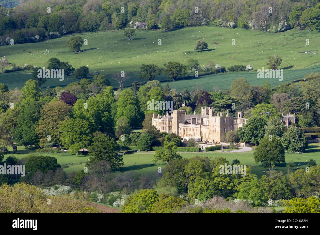 Il Castello di Sudeley, Winchcombe, Cotswolds, Gloucestershire, England, Regno Unito, Europa Foto Stock