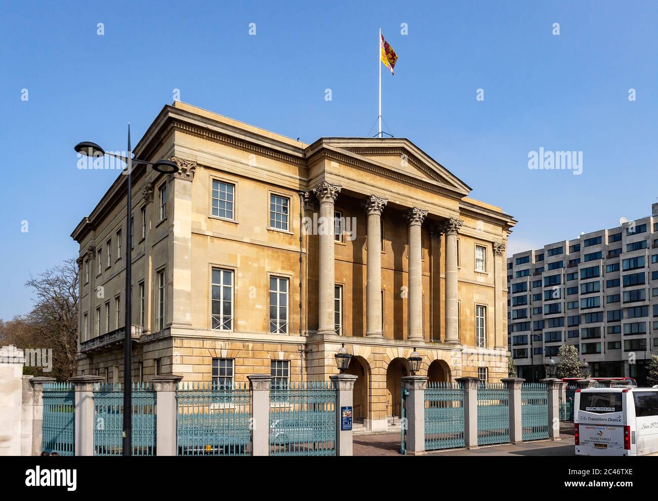 Bella vista di Apsley House a Mayfair, Regno Unito Foto Stock