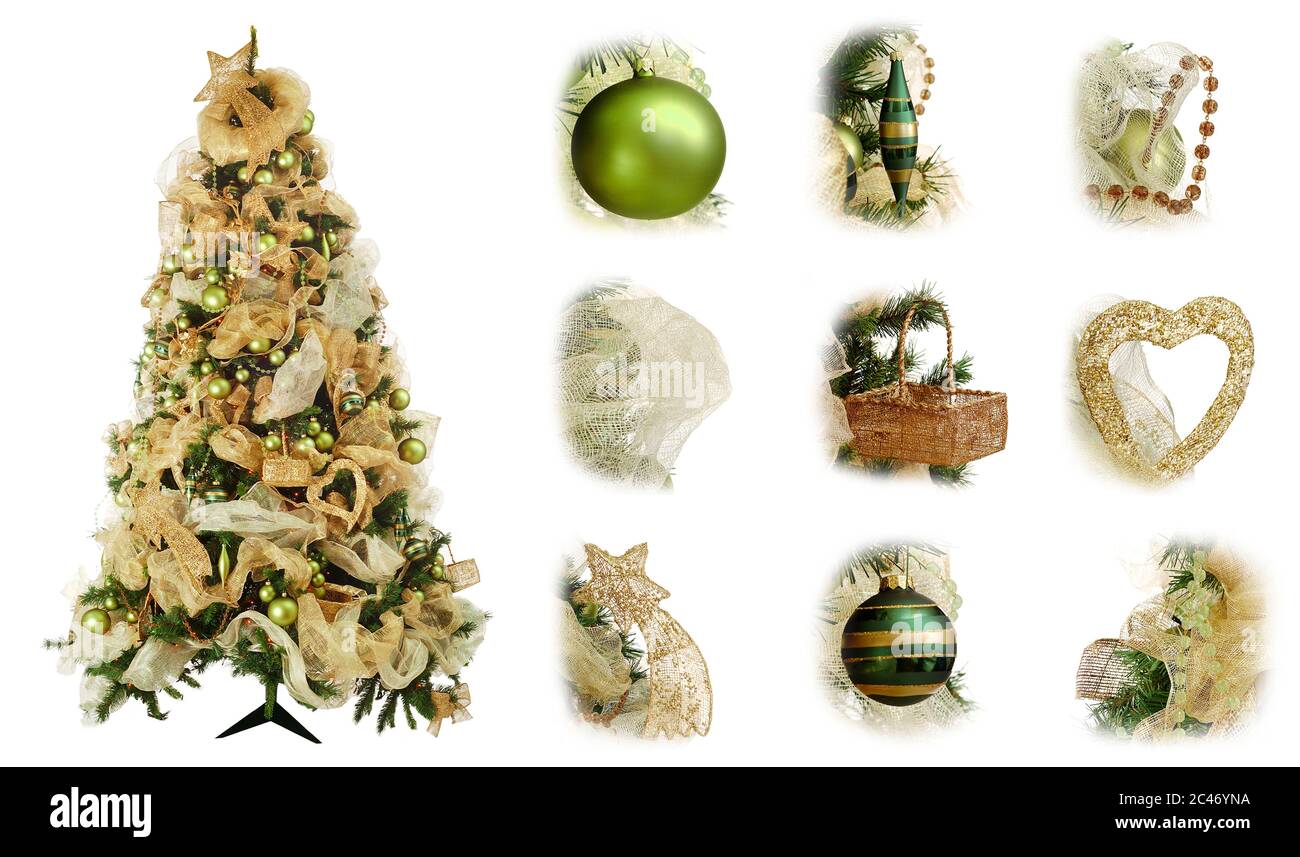 Albero Natale Oro E Bianco Albero natale oro immagini e fotografie stock ad alta risoluzione - Alamy