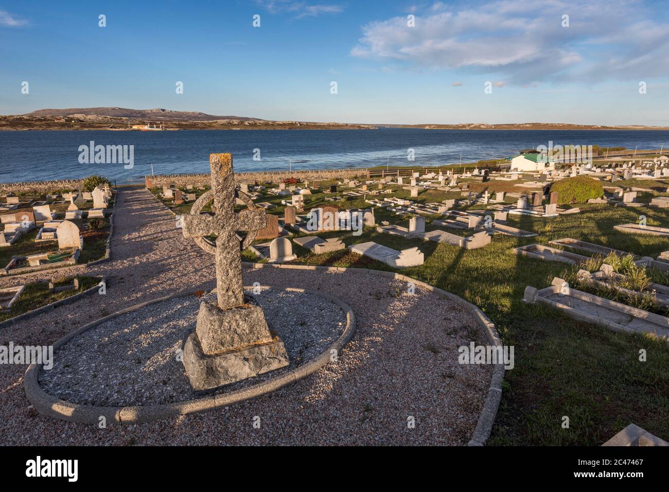 Stanley; Cimitero; Falkland Foto Stock