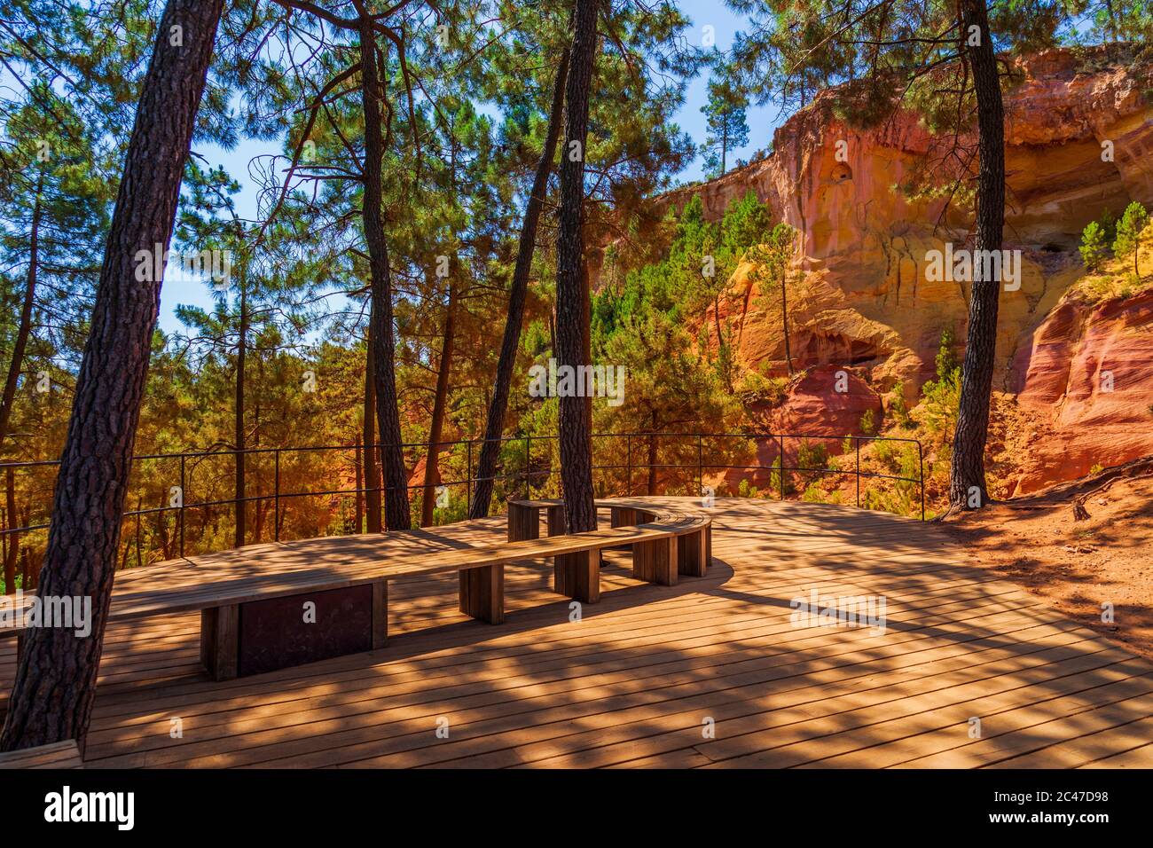 Pigmenti ocra cava. Colorado provenzale. Roussillon, Provenza. Foto Stock