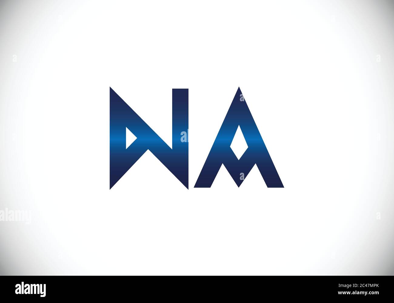 Lettera iniziale del monogramma N un modello vettoriale di progettazione del logo. N un logo Letter Illustrazione Vettoriale