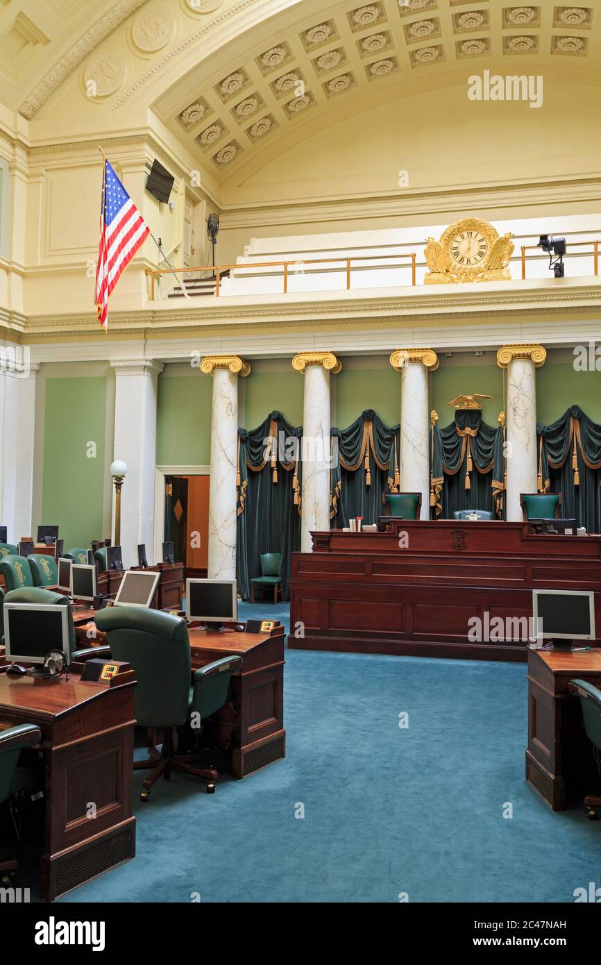 Senato, Casa di Stato, Providence, Rhode Island, Stati Uniti Foto Stock