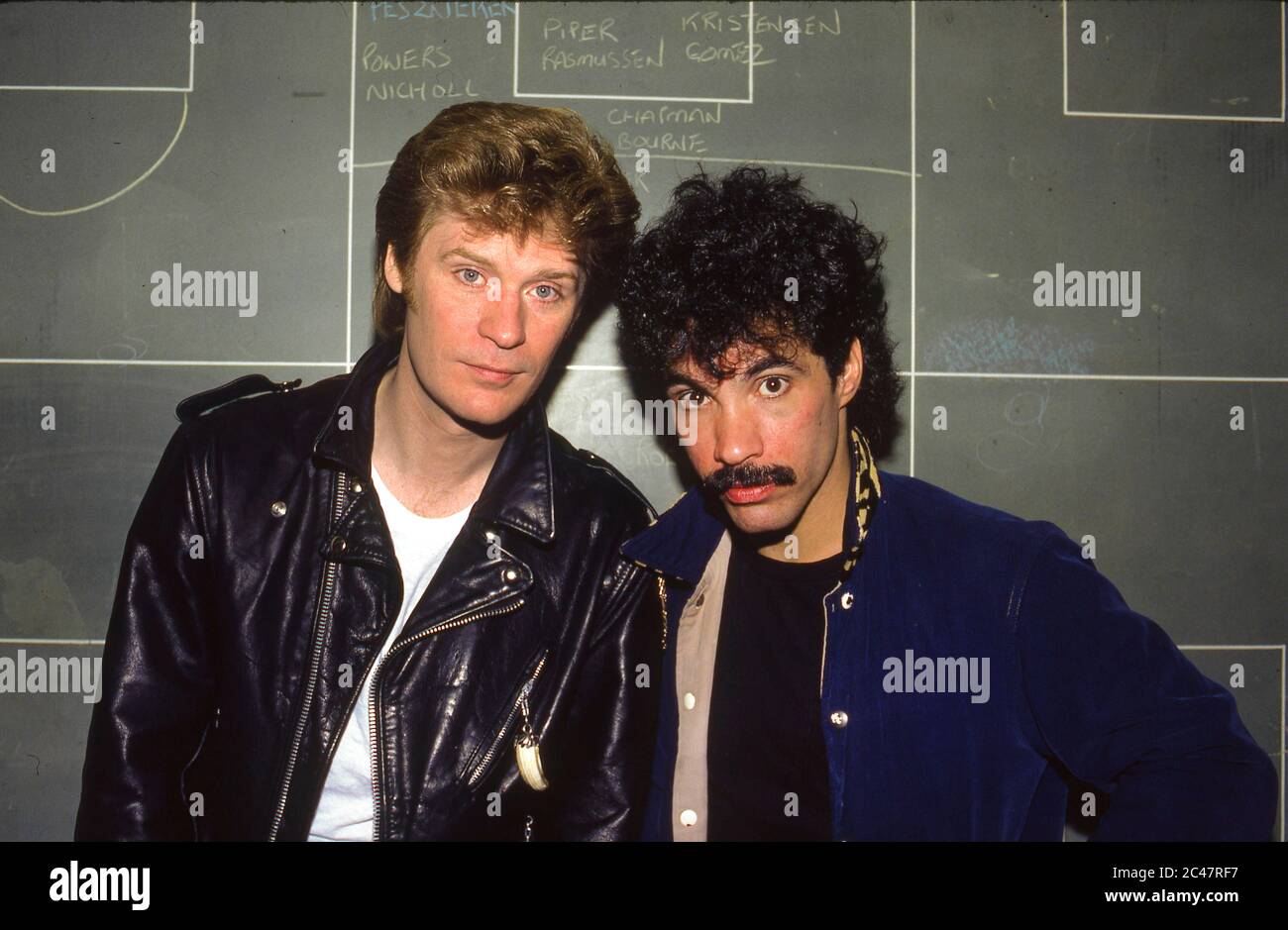 Hall & Oates: Sinistra Darryl Hall con John Oates a San Diego 1982 Foto Stock