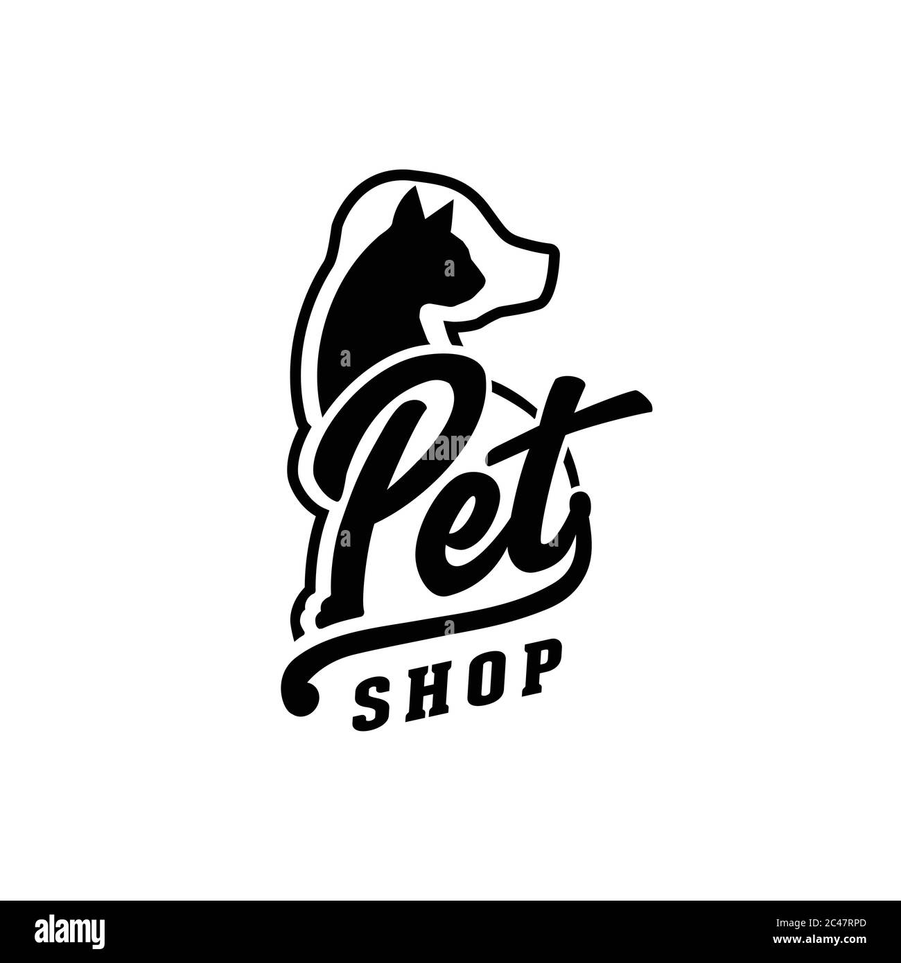 Vettore e illustrazione negozio PET. Illustrazione Vettoriale