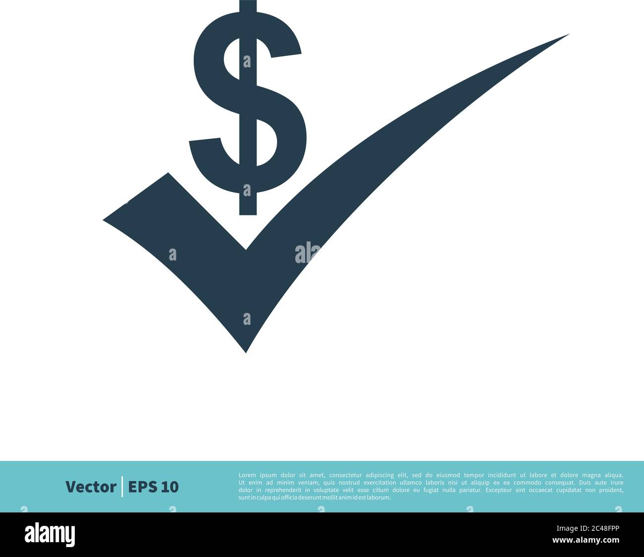 Selezionare Mark Dollar Sign icona Vector Logo Template Illustration Design. EPS vettoriale 10. Illustrazione Vettoriale