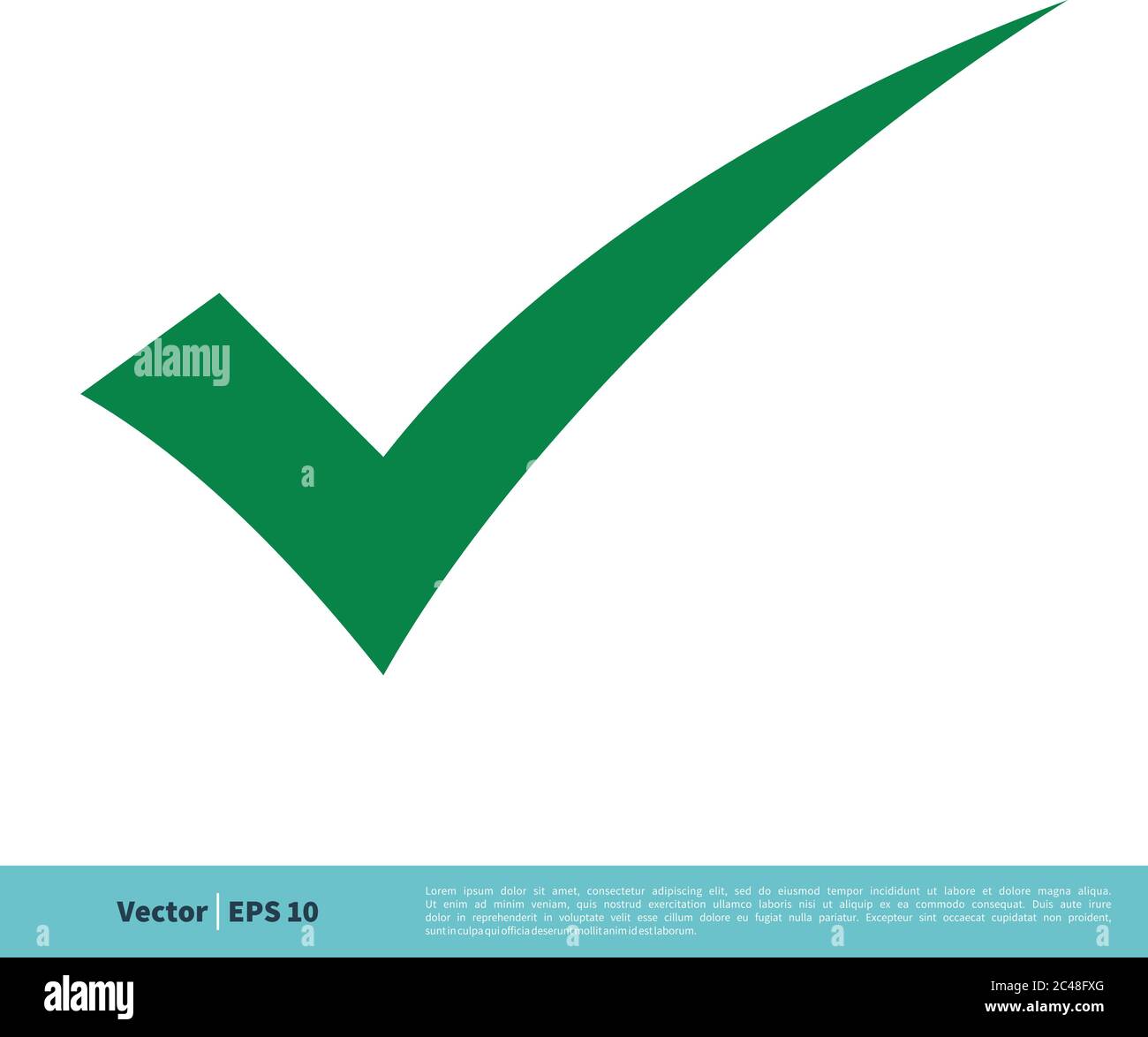 Icona con segno di spunta verde modello logo vettoriale disegno dell'illustrazione. EPS vettoriale 10. Illustrazione Vettoriale