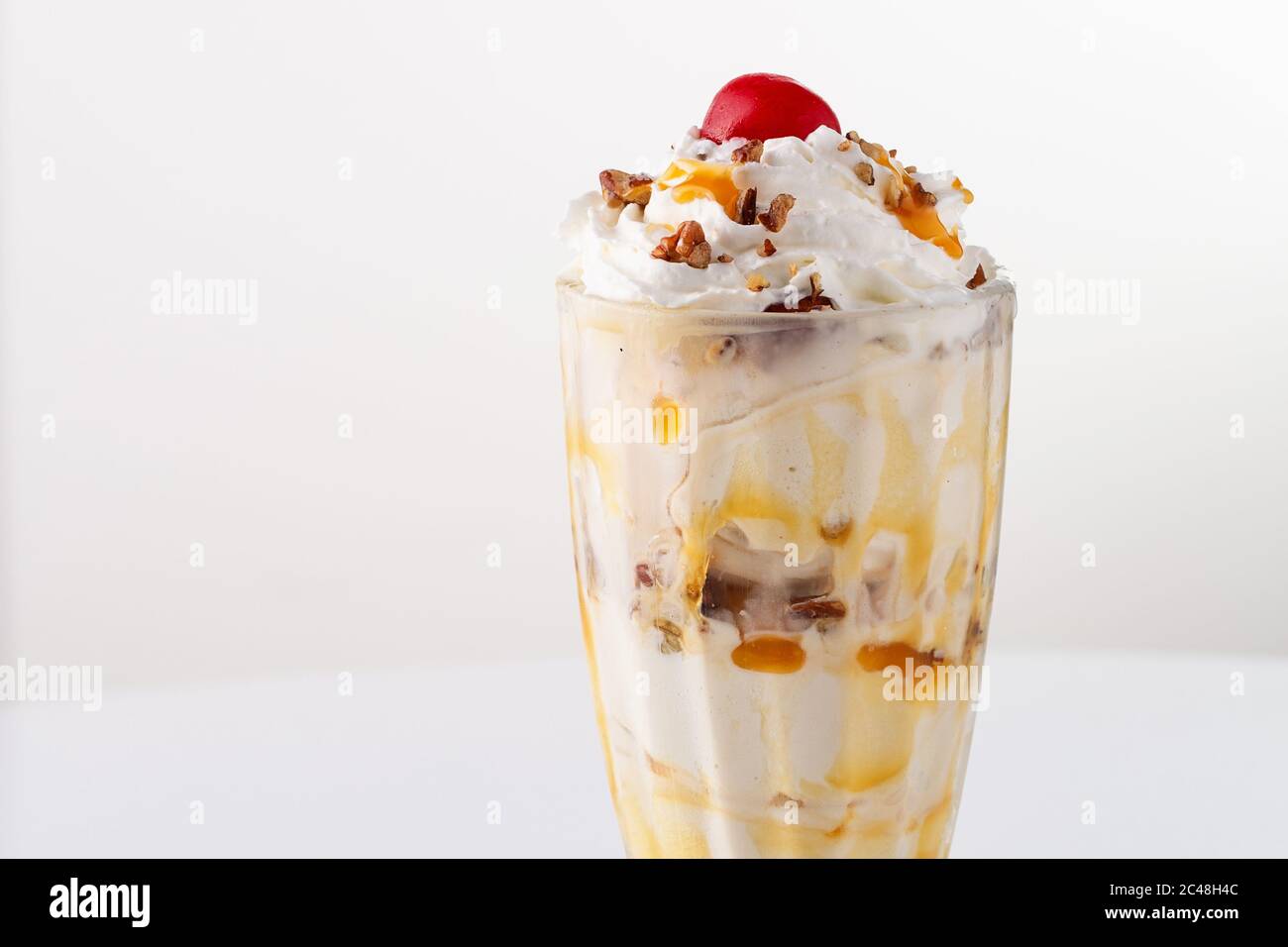 Gelato al pecan al caramello Foto Stock