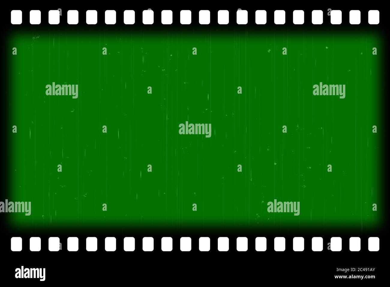 Effetto strisce vecchio film - schermo verde - è possibile mettere sfondi in base alle proprie idee. Foto Stock