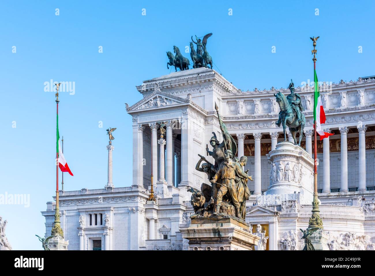 Monumento a Vittorio Emanuele II, o altare della Patria, Roma, Italia. Foto Stock