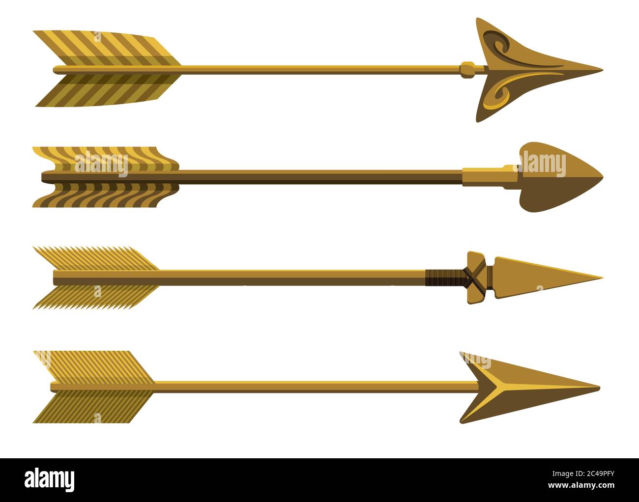 Set di frecce decorative. Illustrazione vettoriale. Illustrazione Vettoriale