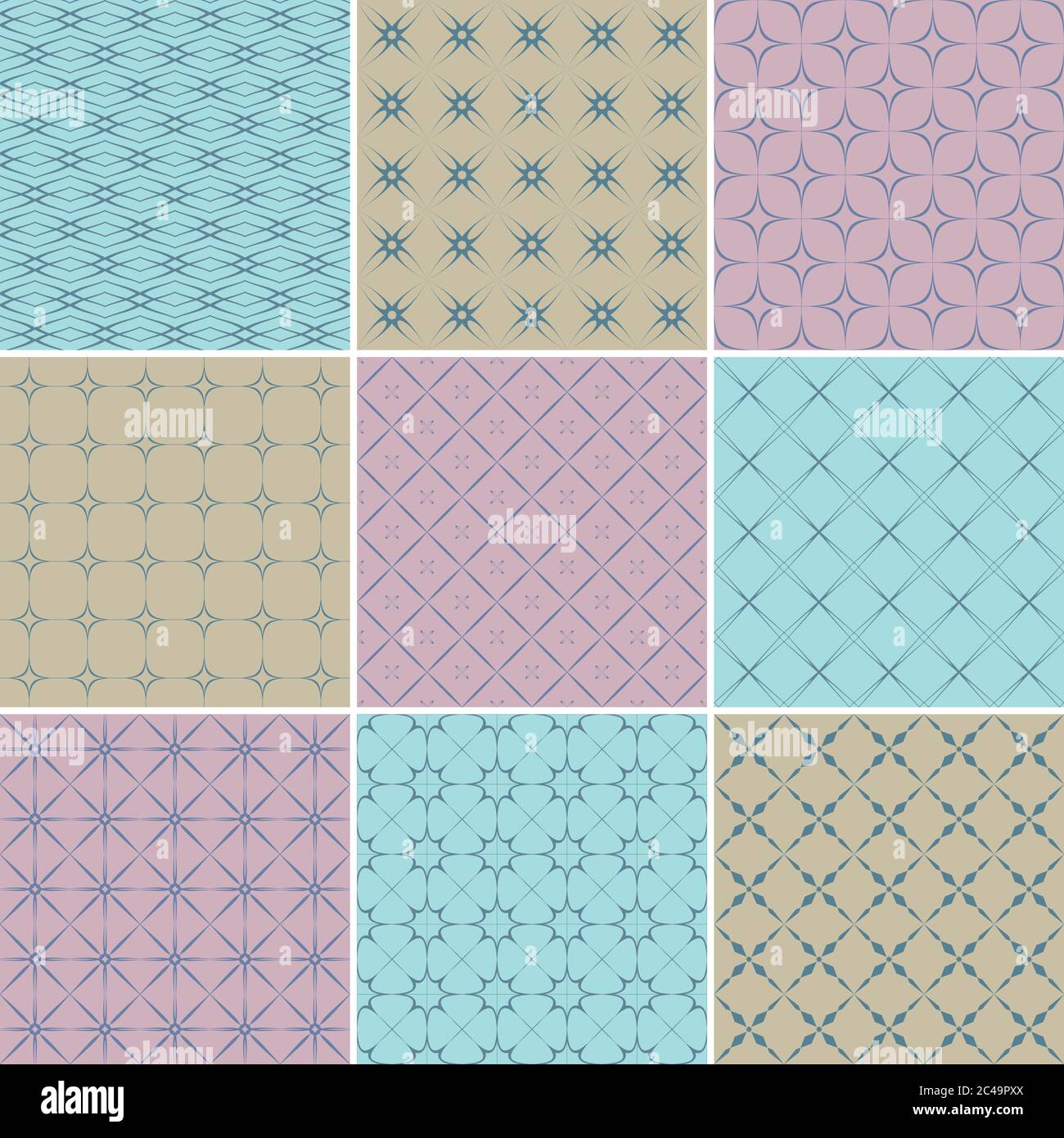 Serie di ripetizioni senza giunture. Illustrazione vettoriale. Illustrazione Vettoriale