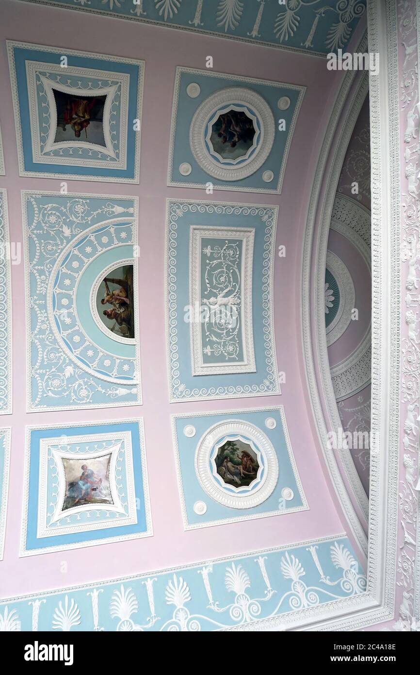 Kenwood House biblioteca soffitto Foto Stock