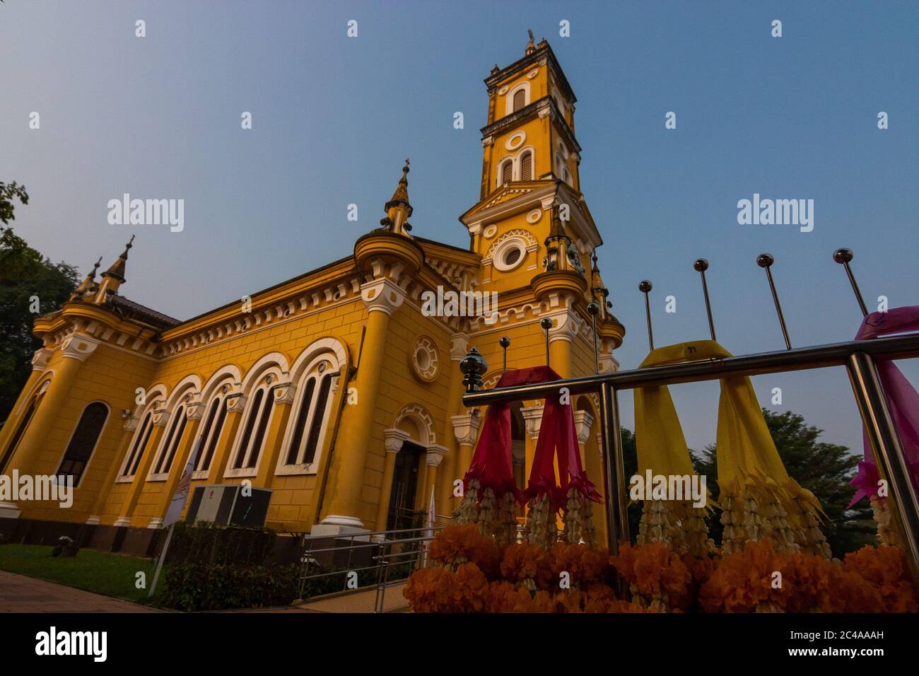 La chiesa di San Giuseppe, ad Ayutthaya, Thailandia, una delle prime chiese cattoliche della Thailandia Foto Stock