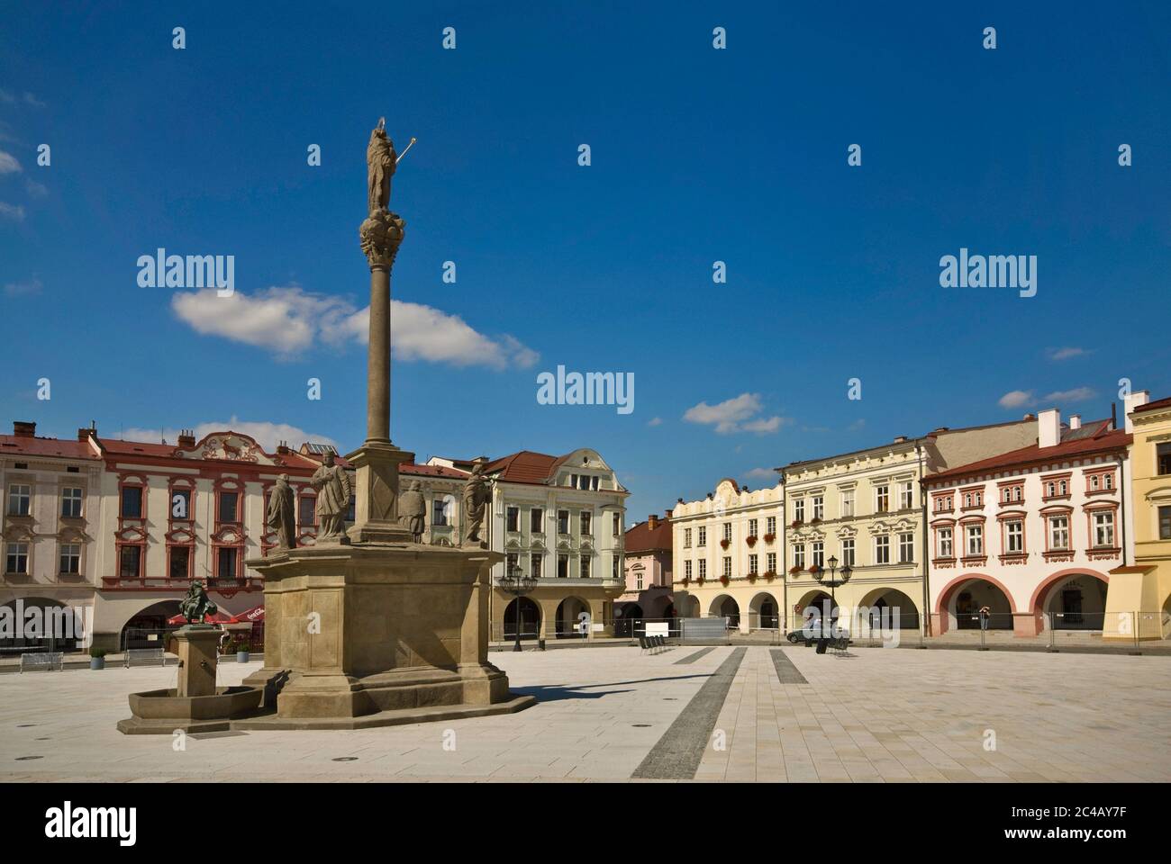 Masarykovo namesti a Nový Jičín, Moravskoslezský kraj, Repubblica Ceca Foto Stock