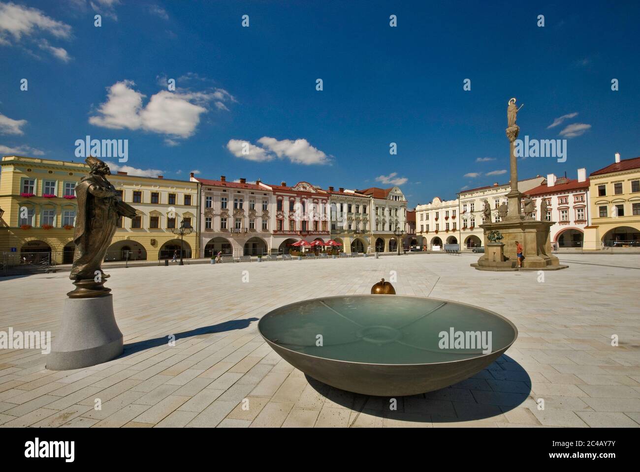 Masarykovo namesti a Nový Jičín, Moravskoslezský kraj, Repubblica Ceca Foto Stock