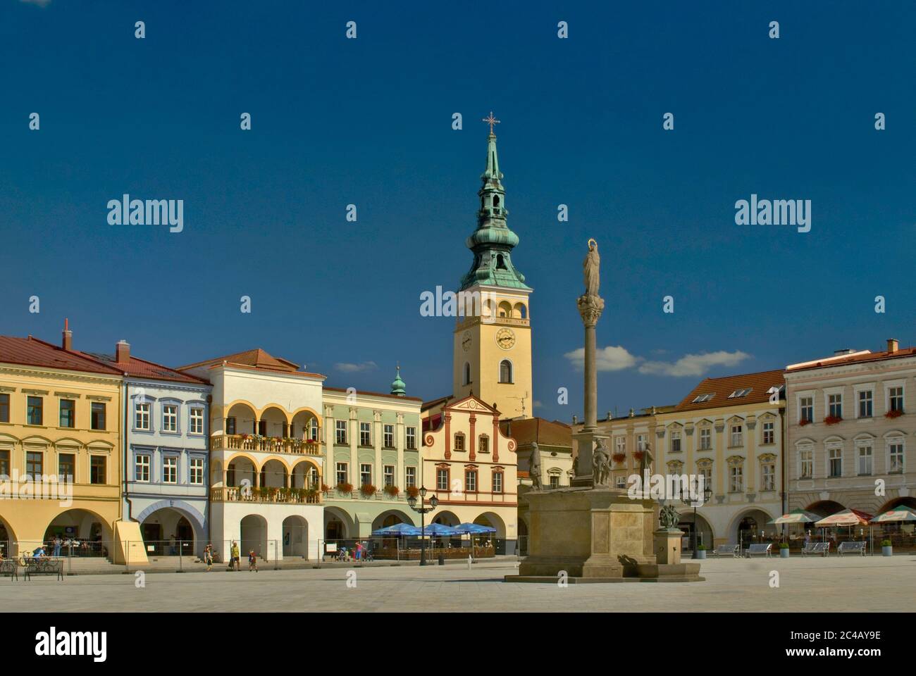 Masarykovo namesti a Nový Jičín, Moravskoslezský kraj, Repubblica Ceca Foto Stock