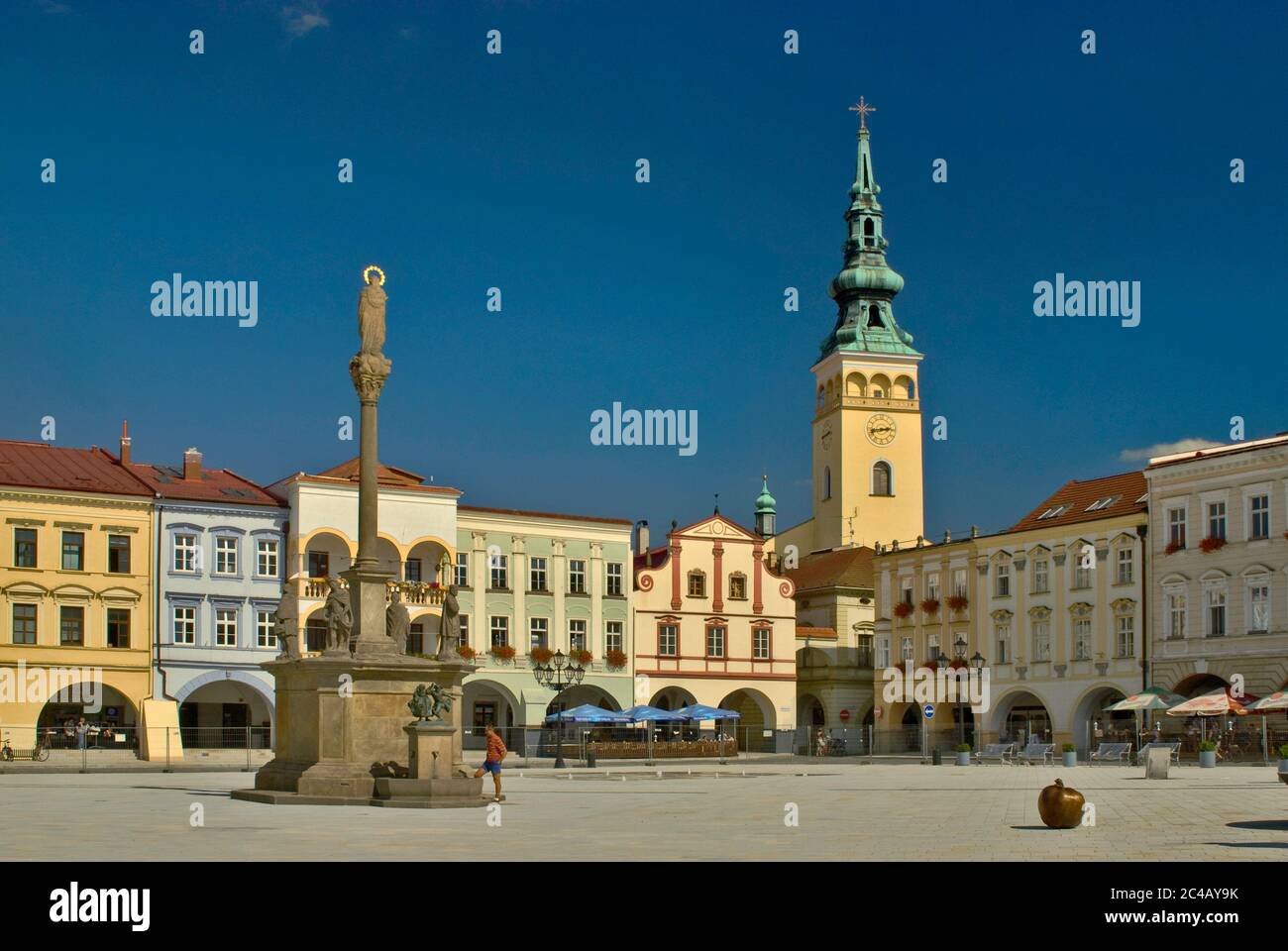 Masarykovo namesti a Nový Jičín, Moravskoslezský kraj, Repubblica Ceca Foto Stock