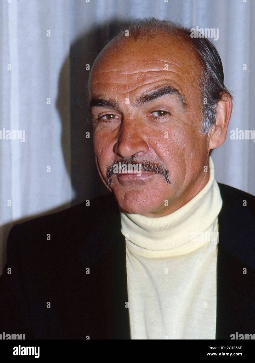 Sean Connery a Londra 1987 promuovere il suo film The Untouchables Foto Stock
