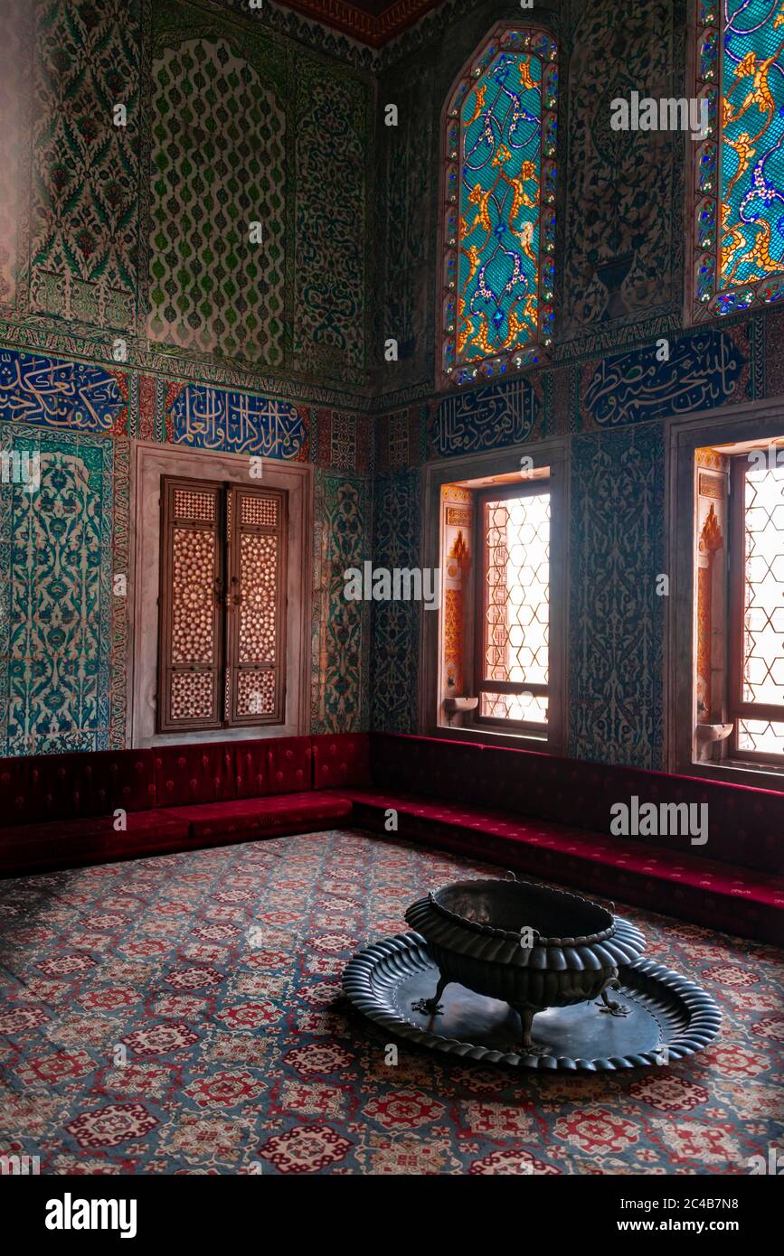Doppio padiglione, ala dei principi della corona nell'harem, Palazzo Topkapi, Topkapi Sarayi, Istanbul, parte Turkeyan Foto Stock