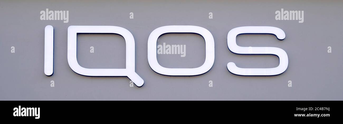 Logo, IQOS, e-sigarette, Monaco, Baviera, Germania Foto Stock