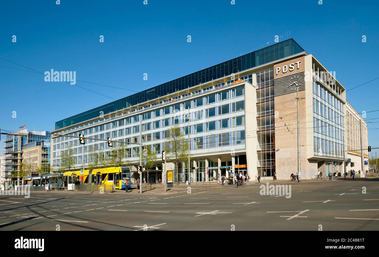 Ex ufficio postale principale di Augustusplatz, Lipsia, Sassonia, Germania Foto Stock