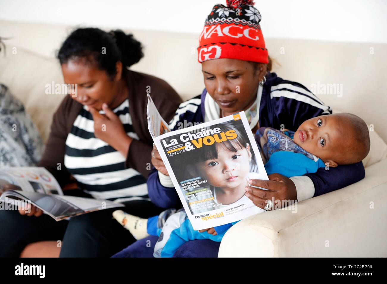 ONG francese Chaine de l'Espoir. Bambino che soffre di malattie cardiache. Antananarivo. Madagascar. Foto Stock
