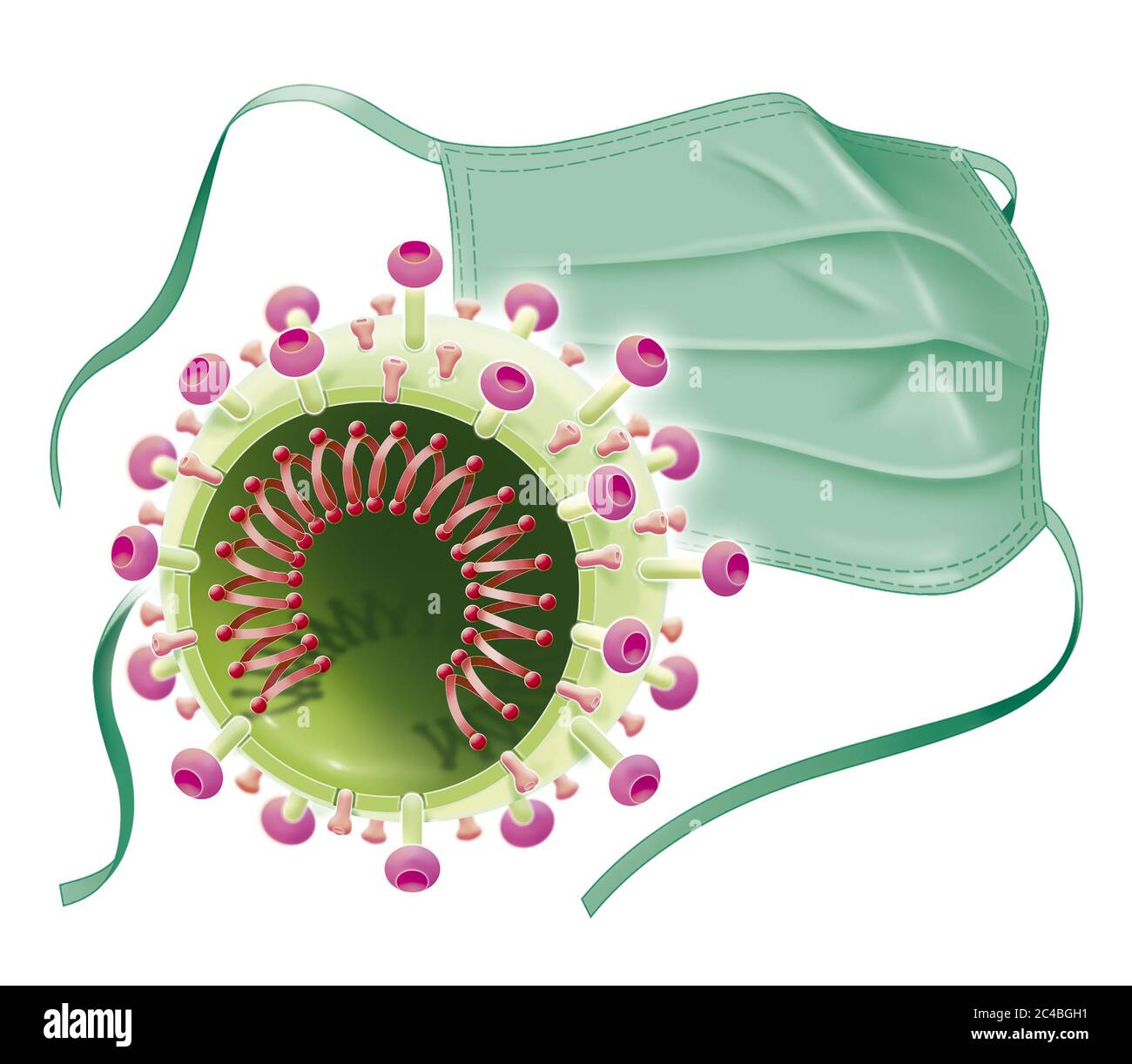 Maschera e coronavirus Foto Stock