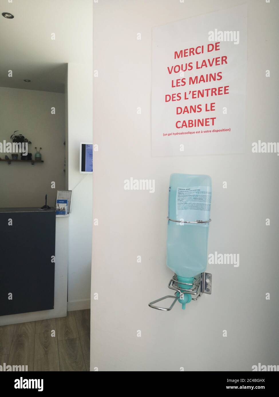 Gel idroalcolico Foto Stock