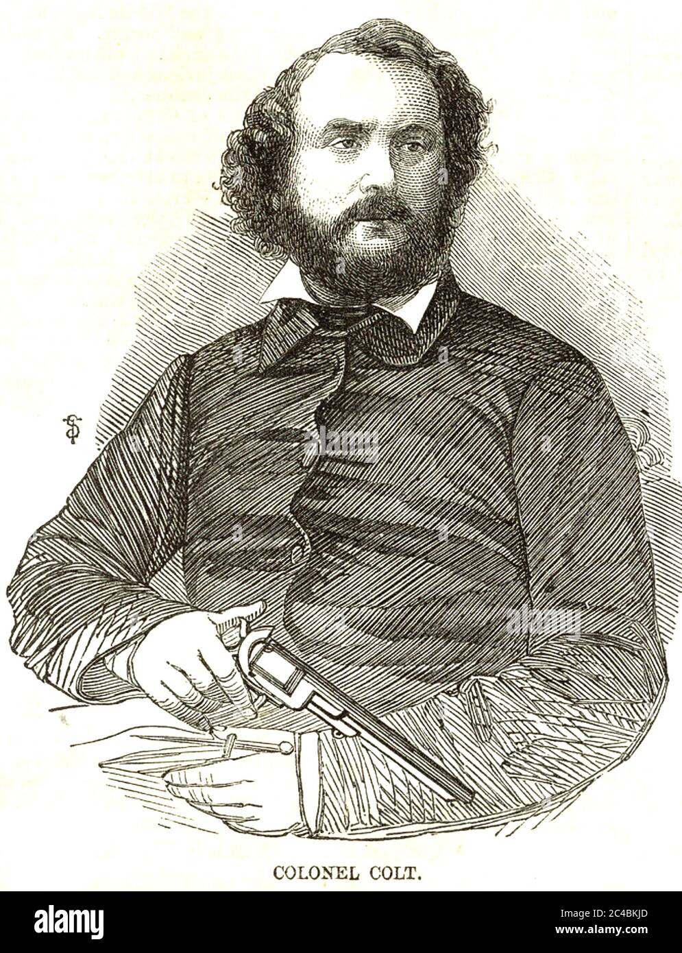SAMUEL COLT (1814-1862) inventore americano e fondatore della compagnia di armi da fuoco che porta il suo nome. Foto Stock