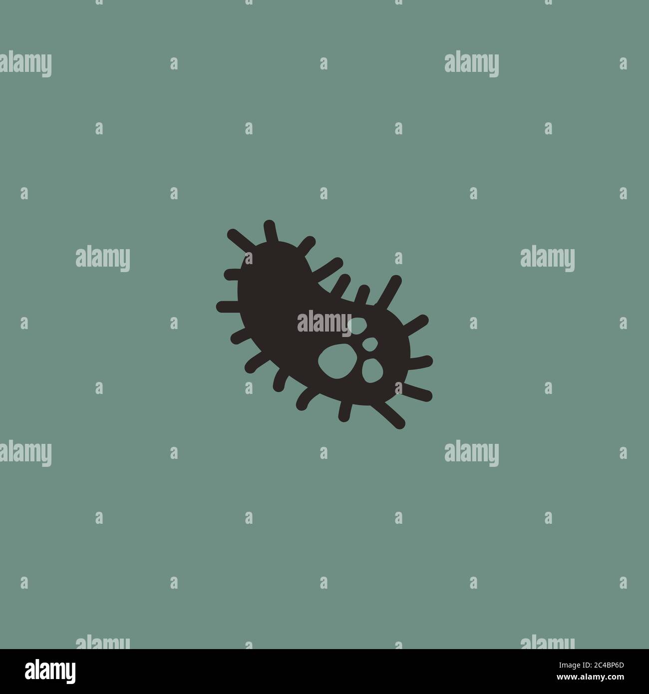 Icona virus o batteri vettore piatto Illustrazione Vettoriale