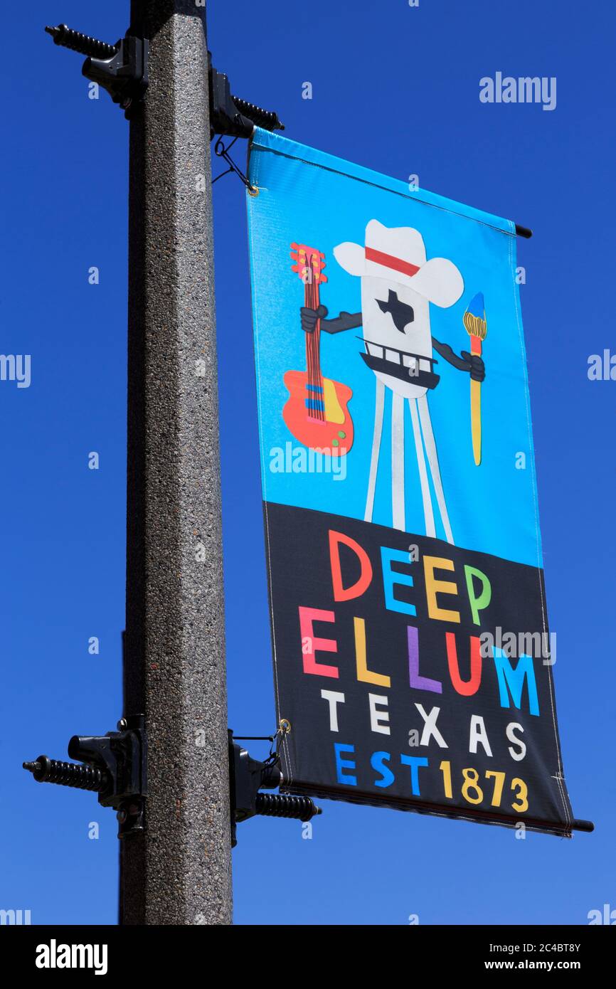Deep Ellum District, Dallas, Texas, Stati Uniti Foto Stock