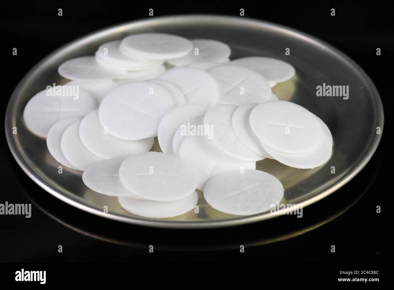 Pane azzimo per i servizi della chiesa Foto Stock