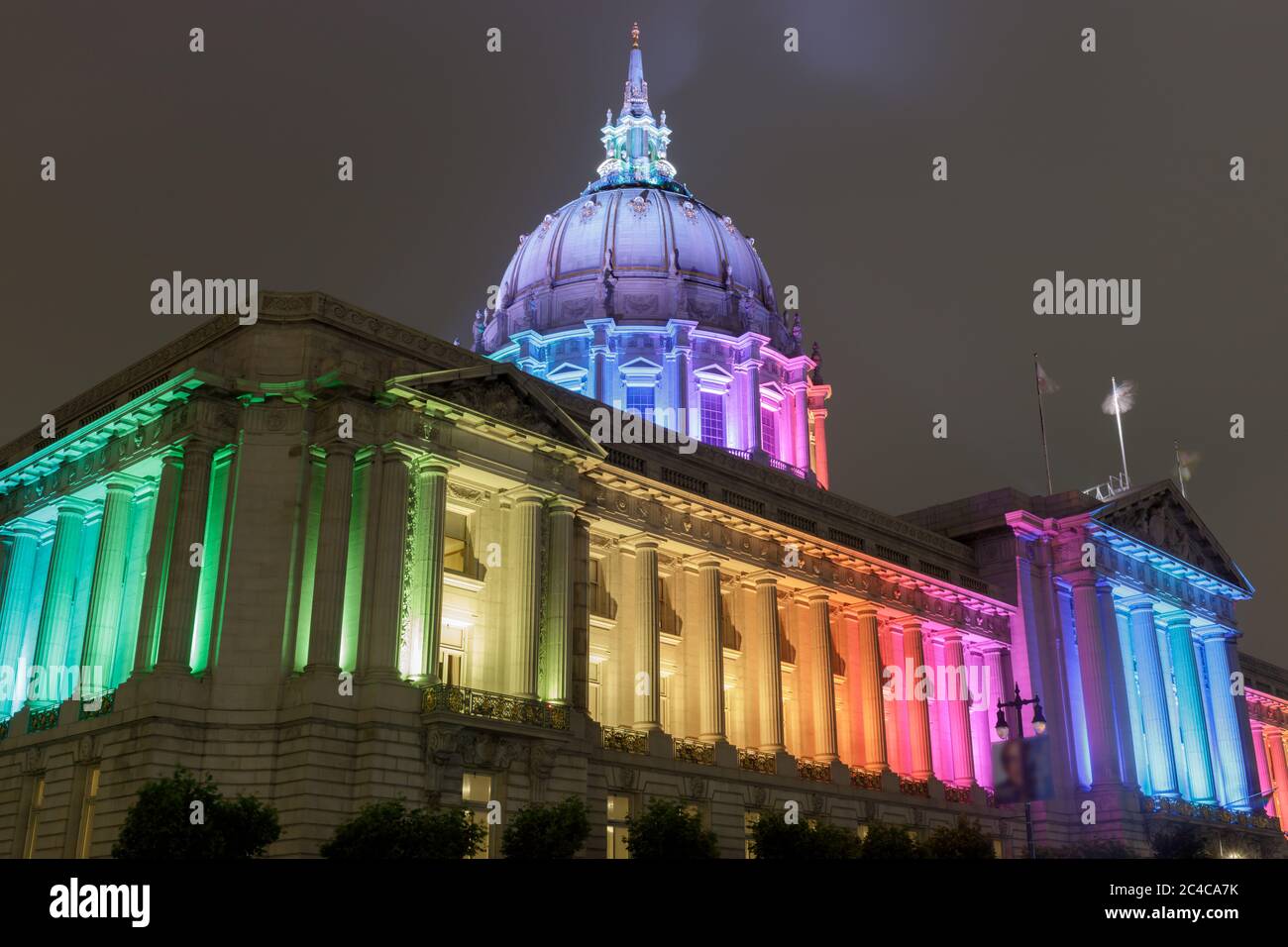 SF City Hall 2020 Pride Week Foto Stock
