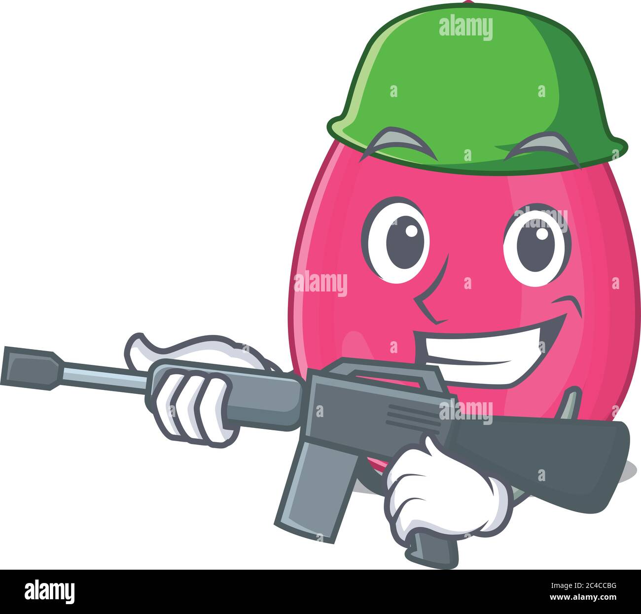 Un affascinante esercito trucco spugna cartone animato stile immagine con  una pistola a macchina Immagine e Vettoriale - Alamy