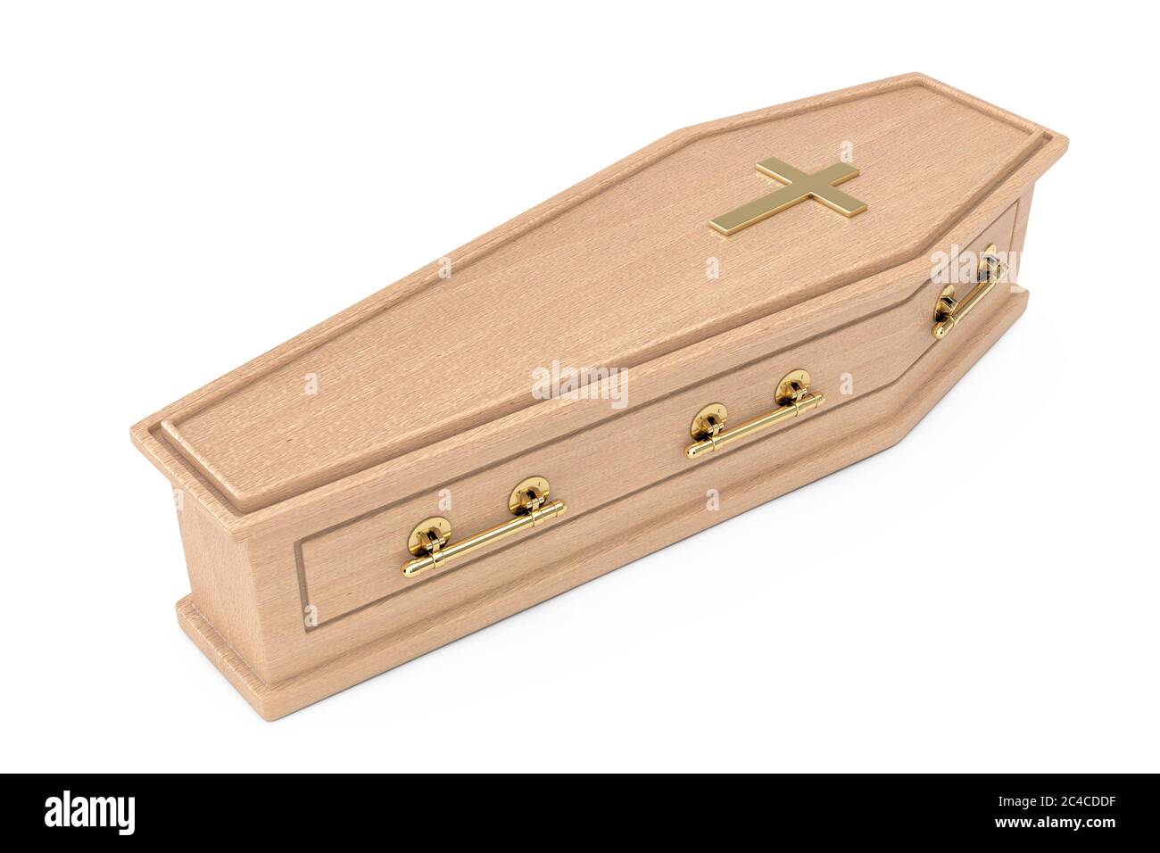 Urna In Legno Per Ceneri Con Croce Dorata E Manici - Cofanetto Funerario Per Adulti (31 Cm, 4,5L)