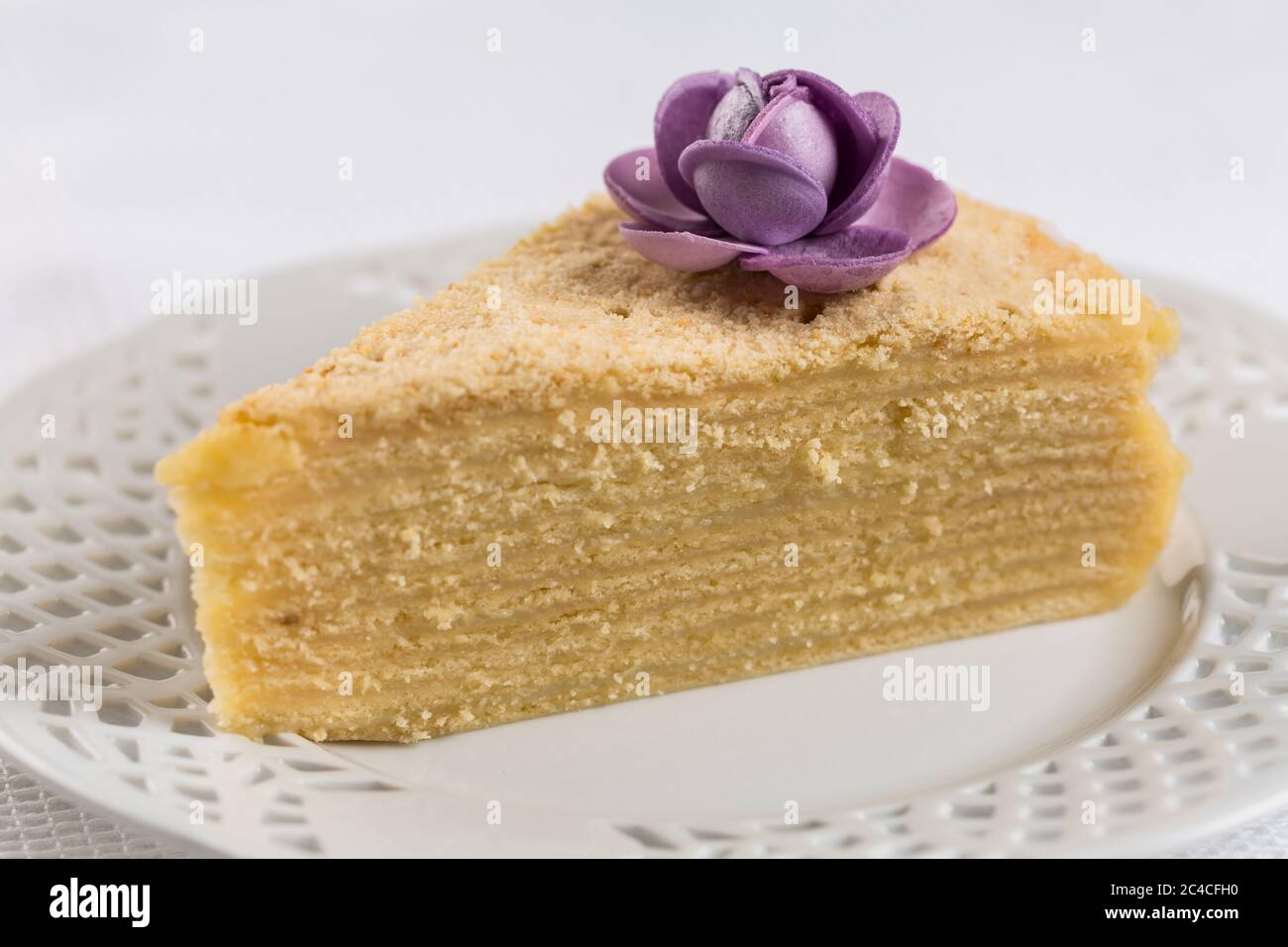 Torta a mille strati. Torta indonesiana. Spekkoek. Foto Stock